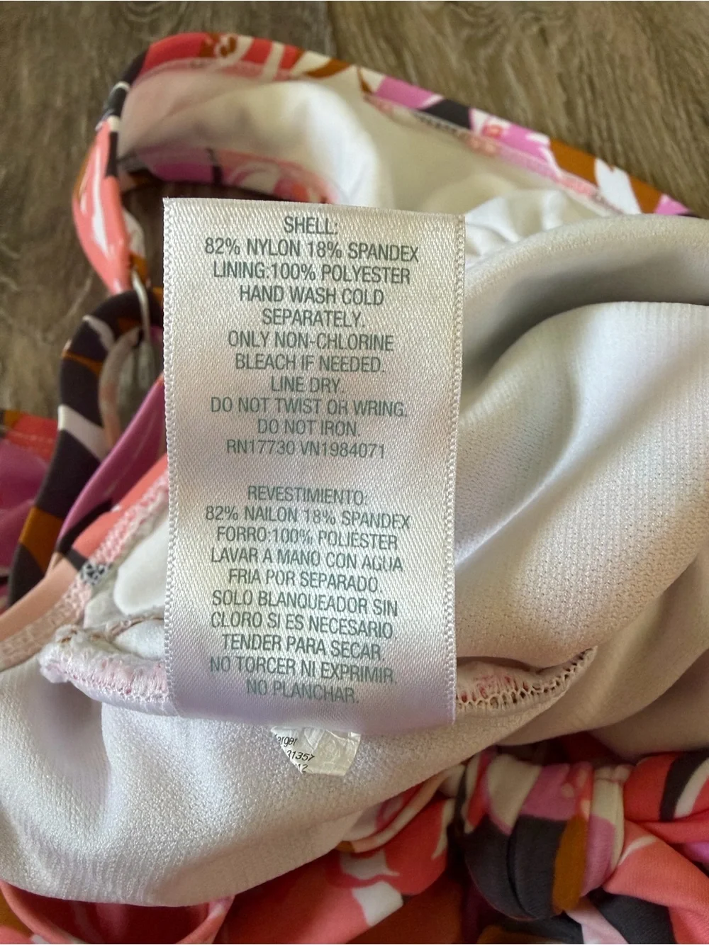 Kona Sol Pink Floral V-Neck One-Piece Swimsuit